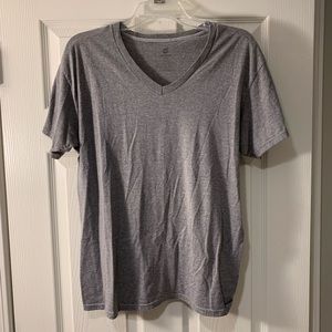 Solid Gray V-Neck